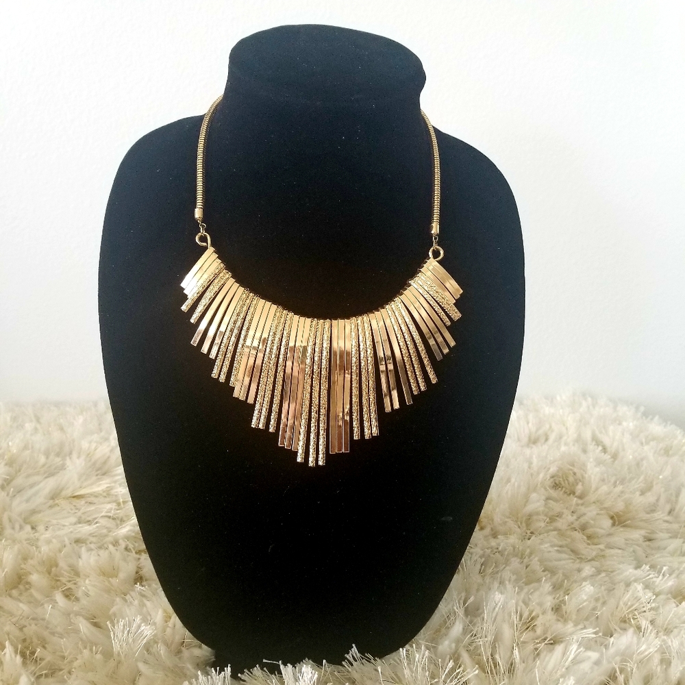 Boho Statement Goldtone Necklace